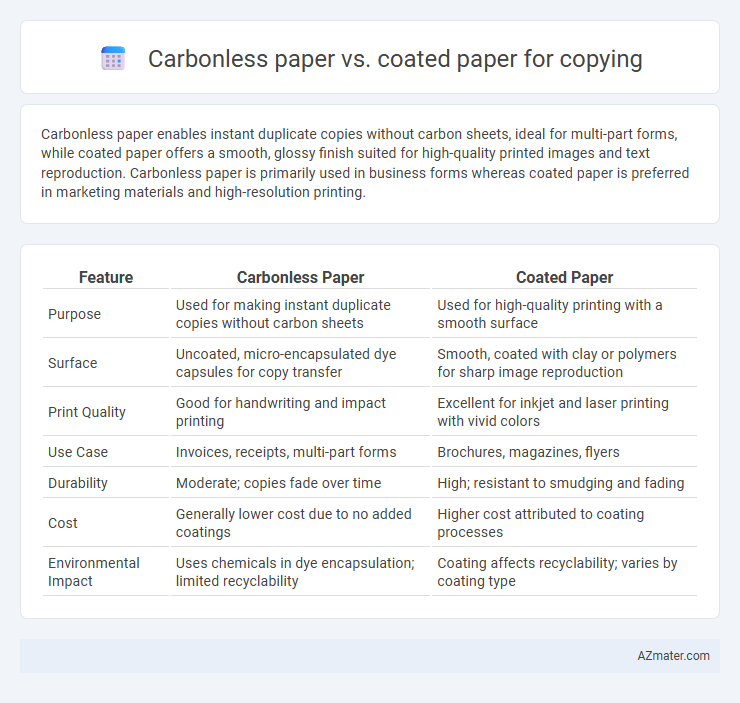 Carbonless paper vs. coated paper for copying - What is The Difference?