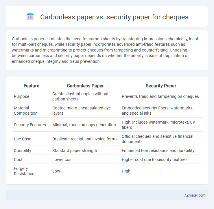 Carbonless paper vs. security paper for cheques - What is The Difference?