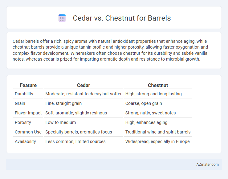 Cedar vs. Chestnut for Barrels - What is The Difference?