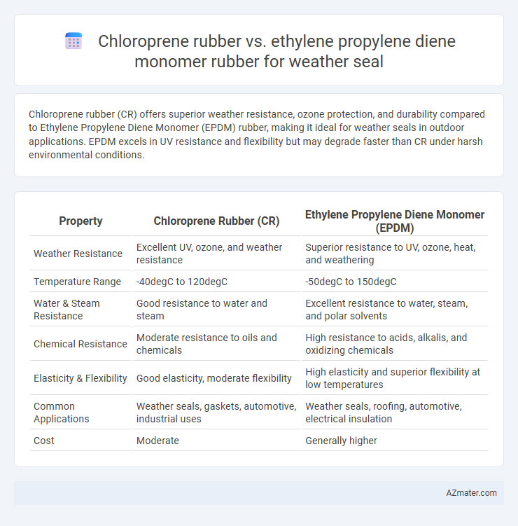 Chloroprene rubber vs. ethylene propylene diene monomer rubber for weather seal - What is The Difference?