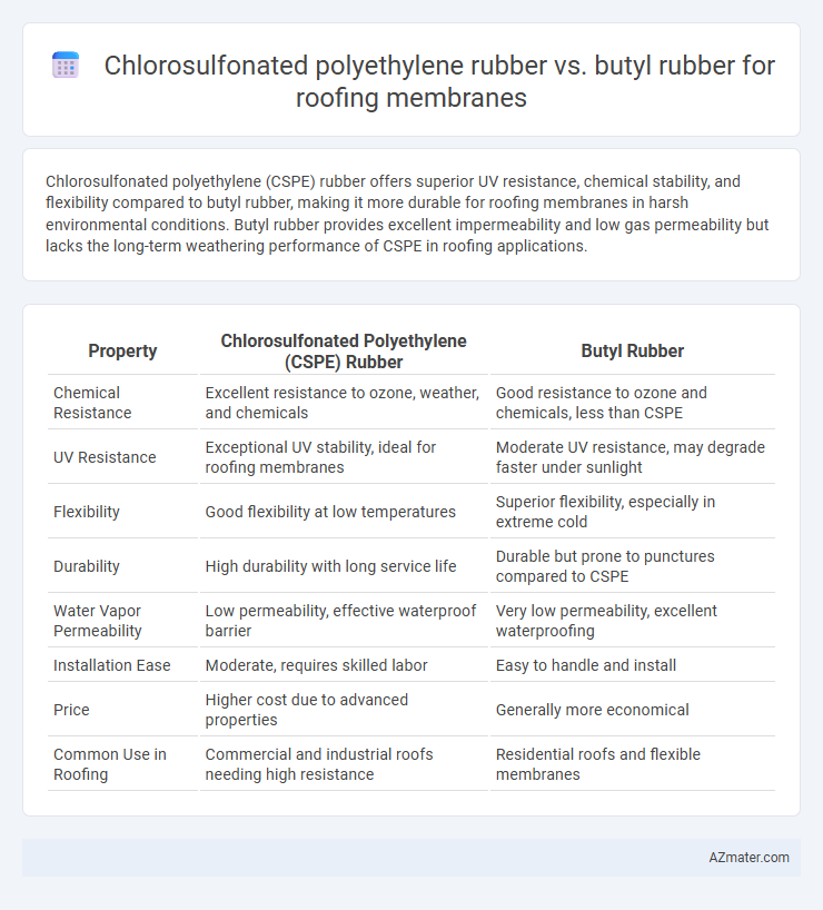 Chlorosulfonated polyethylene rubber vs. butyl rubber for roofing membranes - What is The Difference?