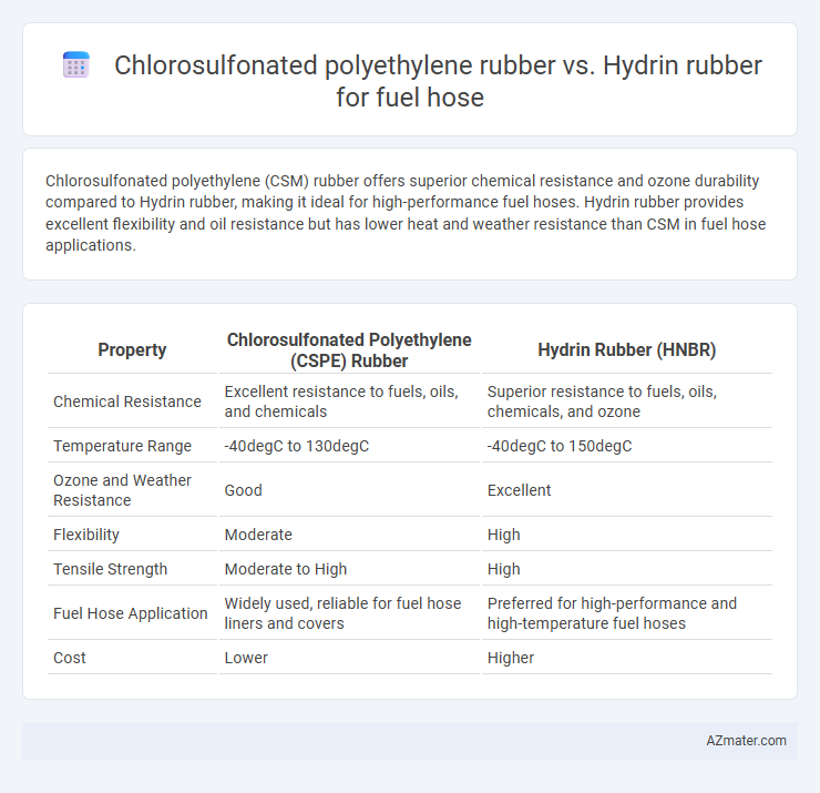 Chlorosulfonated polyethylene rubber vs. Hydrin rubber for fuel hose - What is The Difference?