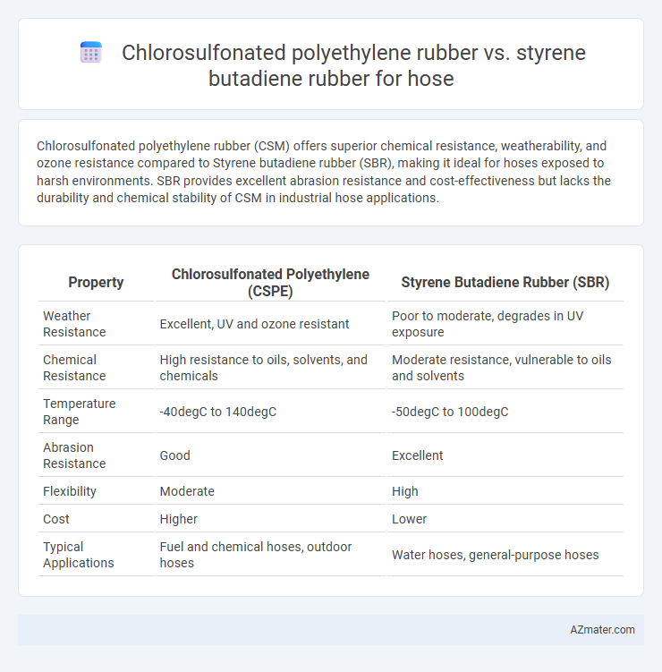 Chlorosulfonated polyethylene rubber vs. styrene butadiene rubber for hose - What is The Difference?