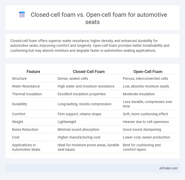 Closed-cell foam vs. Open-cell foam for automotive seats - What is The Difference?