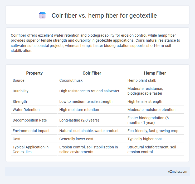 Coir fiber vs. hemp fiber for geotextile - What is The Difference?