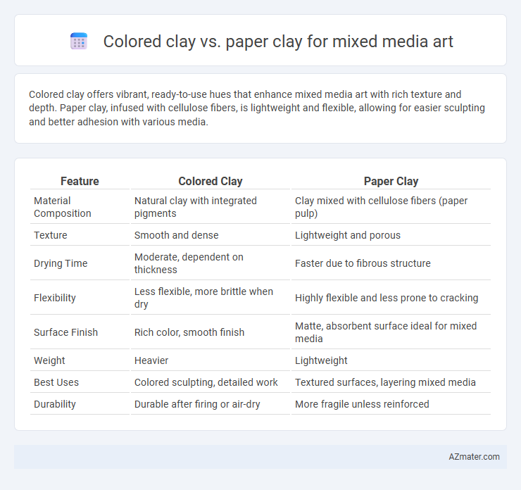 Colored clay vs. paper clay for mixed media art - What is The Difference?