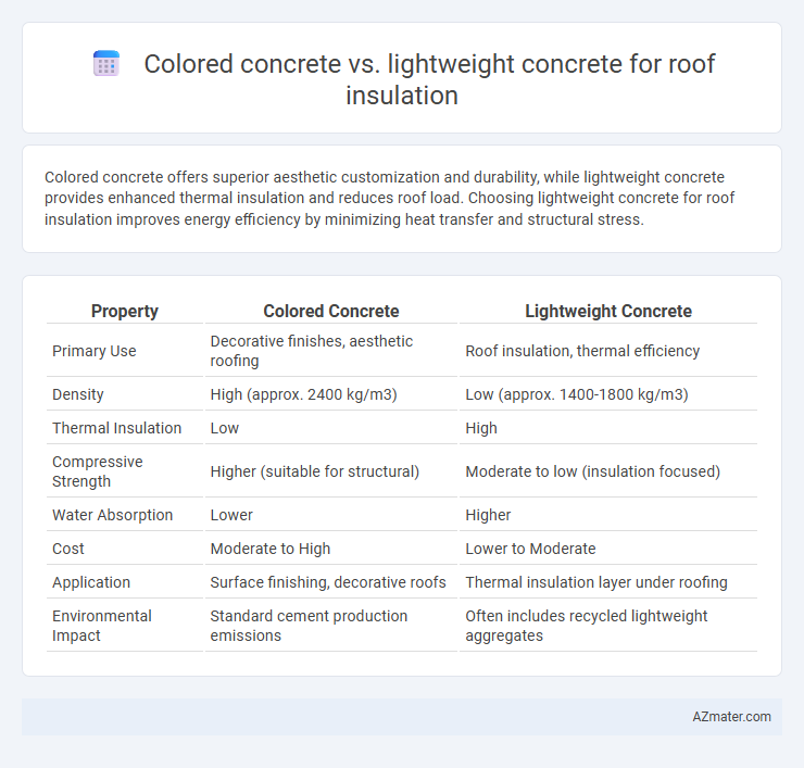 Colored concrete vs. lightweight concrete for roof insulation - What is The Difference?