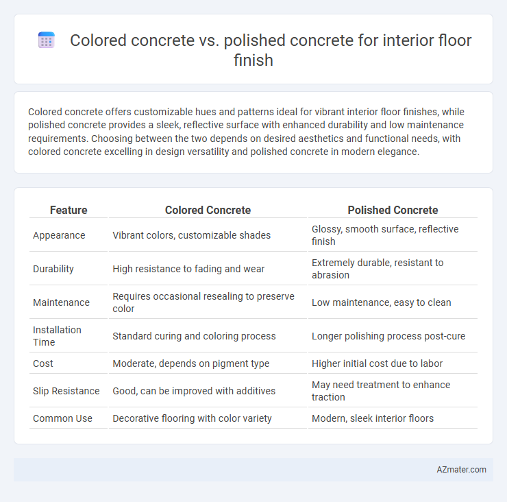 Colored concrete vs. polished concrete for interior floor finish - What is The Difference?