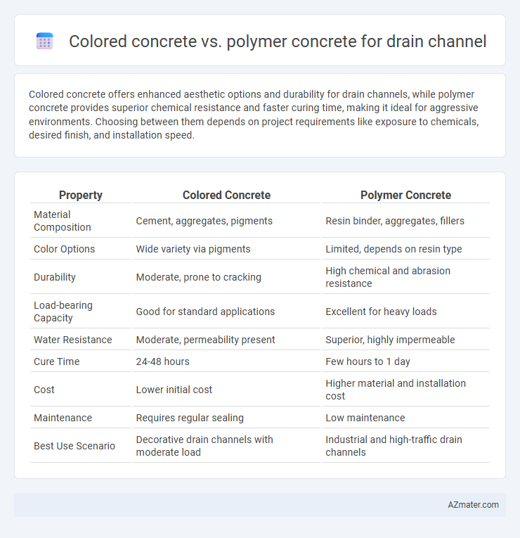 Colored concrete vs. polymer concrete for drain channel - What is The Difference?