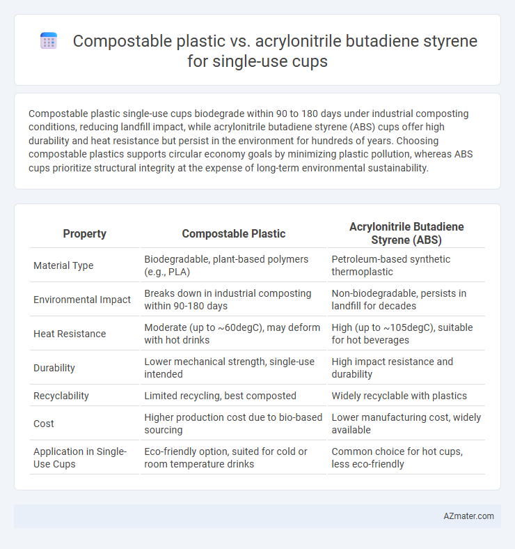 Compostable plastic vs. acrylonitrile butadiene styrene for single-use cups - What is The Difference?