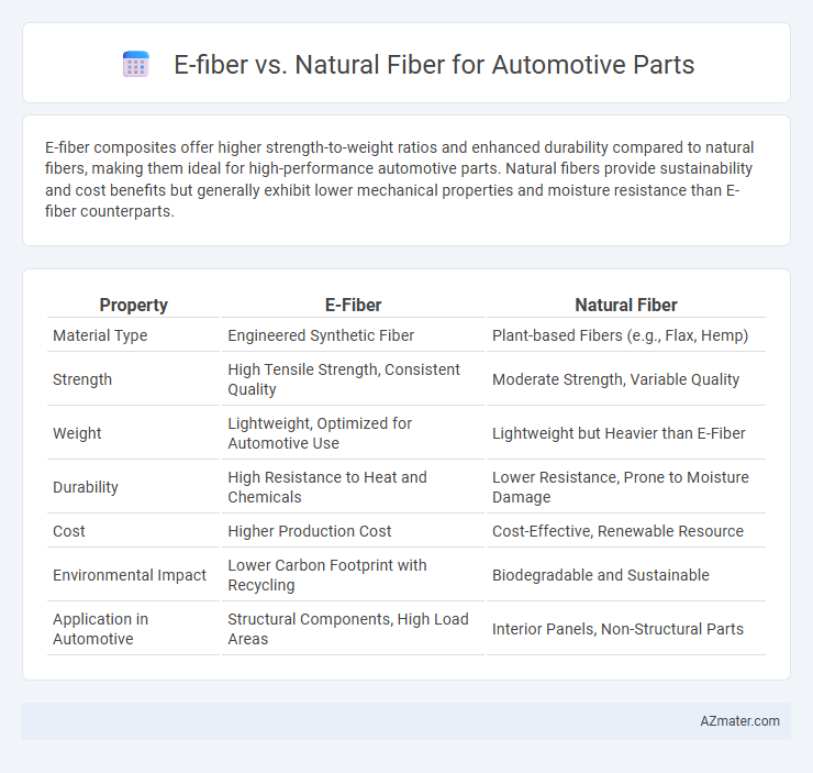 E-fiber vs. Natural Fiber for Automotive Parts - What is The Difference?