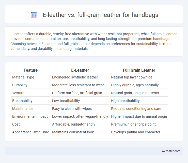 E-leather vs. full-grain leather for handbags - What is The Difference?