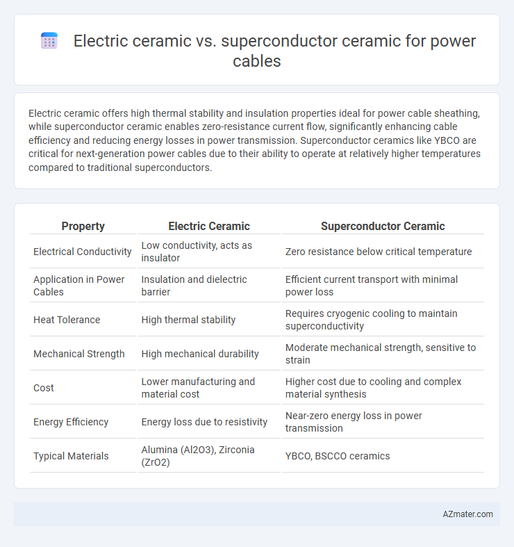 Electric ceramic vs. superconductor ceramic for power cables - What is The Difference?