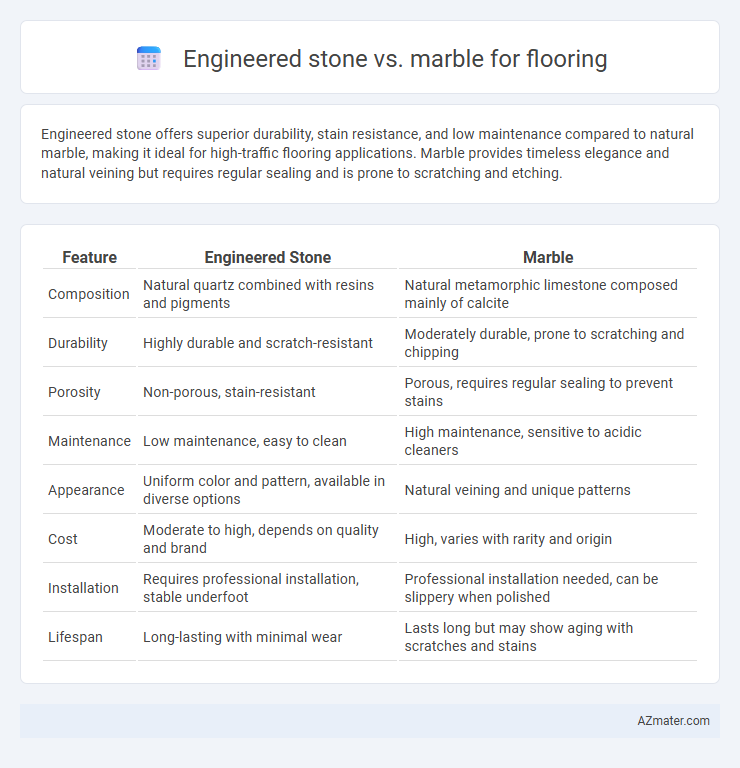 Engineered stone vs. marble for flooring - What is The Difference?