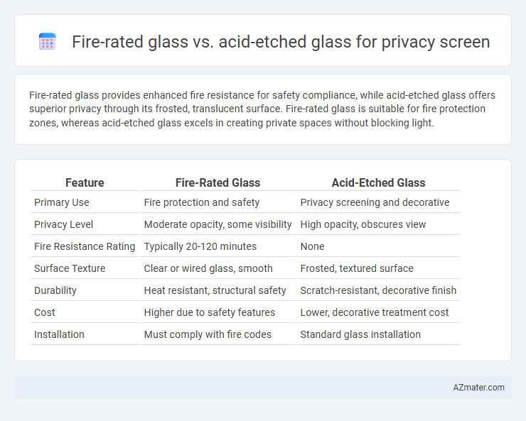 Fire-rated glass vs. acid-etched glass for privacy screen - What is The Difference?