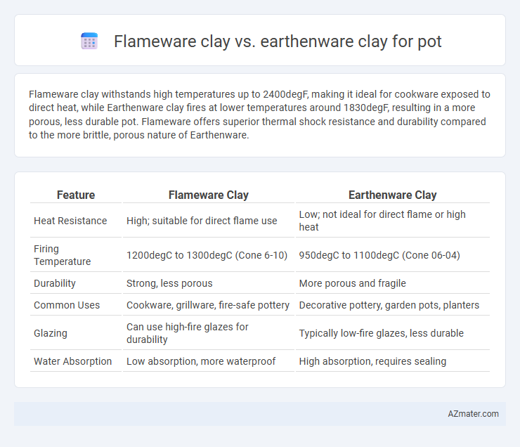 Flameware clay vs. earthenware clay for pot - What is The Difference?
