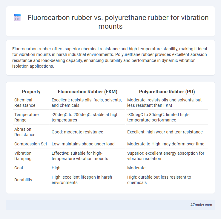 Fluorocarbon rubber vs. polyurethane rubber for vibration mounts - What is The Difference?