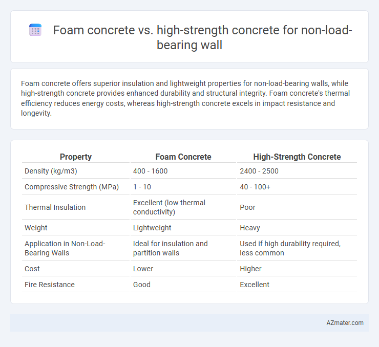 Foam concrete vs. high-strength concrete for non-load-bearing wall - What is The Difference?
