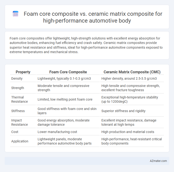 Foam core composite vs. ceramic matrix composite for high-performance automotive body - What is The Difference?
