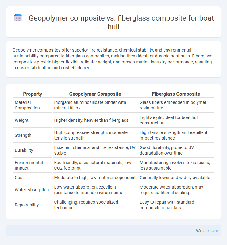 Geopolymer composite vs. fiberglass composite for boat hull - What is The Difference?