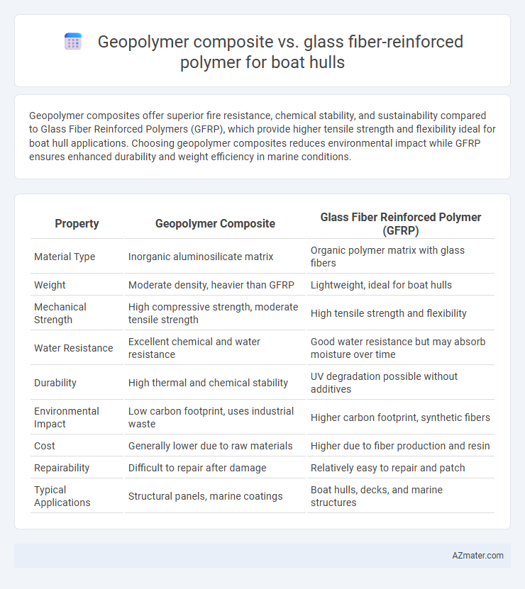 Geopolymer composite vs. glass fiber-reinforced polymer for boat hulls - What is The Difference?