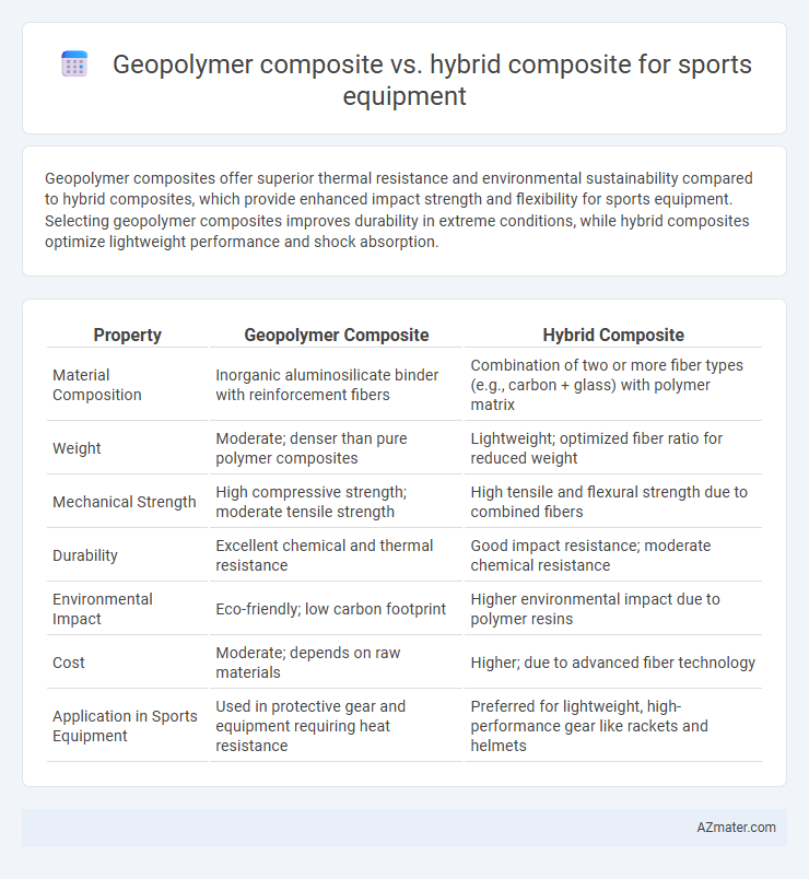 Geopolymer composite vs. hybrid composite for sports equipment - What is The Difference?