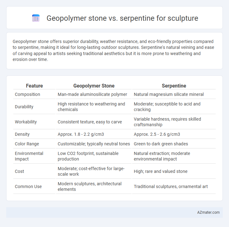Geopolymer stone vs. serpentine for sculpture - What is The Difference?