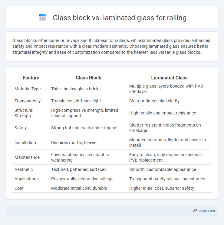 Glass block vs. laminated glass for railing - What is The Difference?