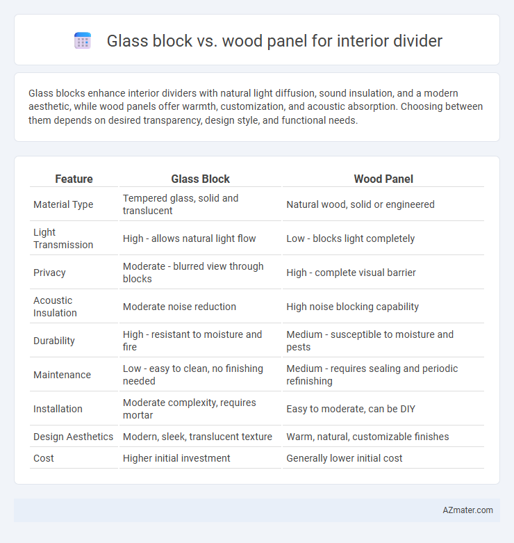 Glass block vs. wood panel for interior divider - What is The Difference?