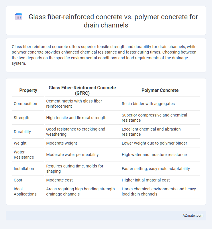 Glass fiber-reinforced concrete vs. polymer concrete for drain channels - What is The Difference?