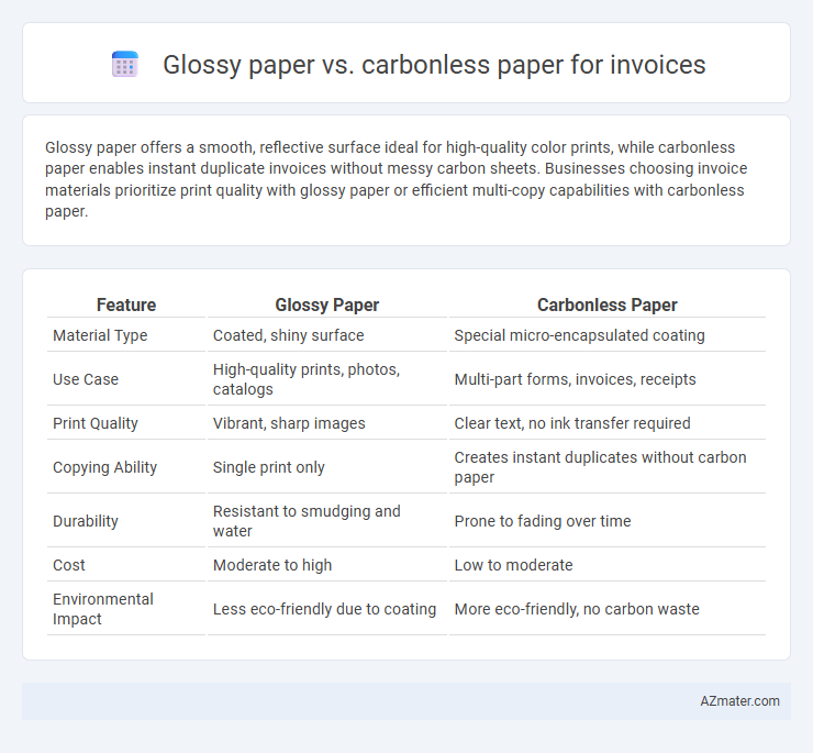 Glossy paper vs. carbonless paper for invoices - What is The Difference?