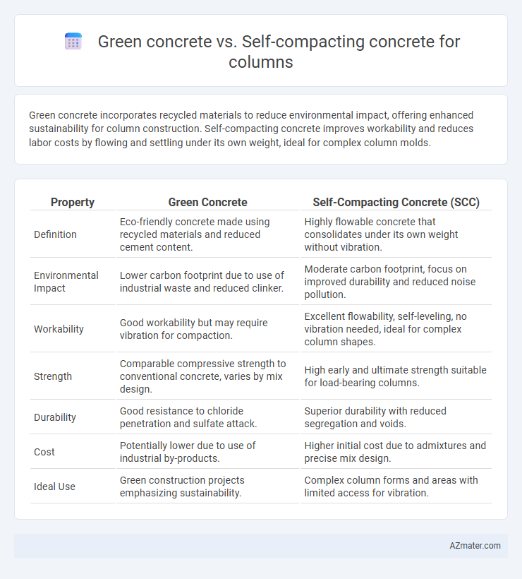 Green concrete vs. Self-compacting concrete for columns - What is The Difference?