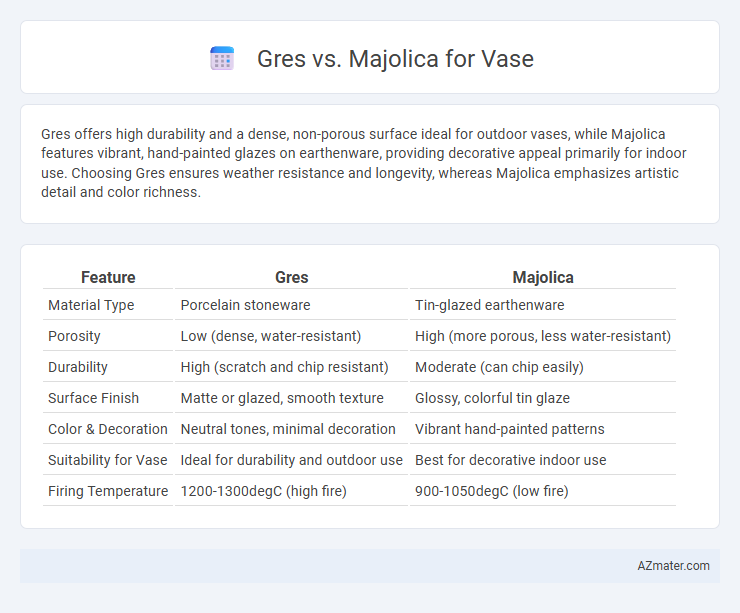 Gres vs. Majolica for Vase - What is The Difference?