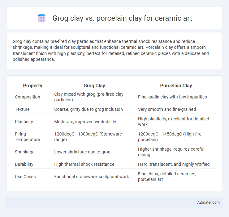 Grog clay vs. porcelain clay for ceramic art - What is The Difference?