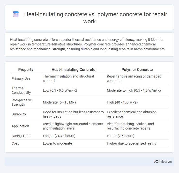 Heat-insulating concrete vs. polymer concrete for repair work - What is The Difference?
