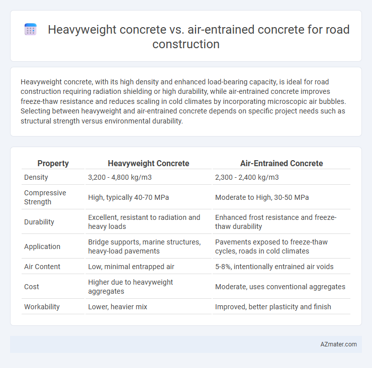 Heavyweight concrete vs. air-entrained concrete for road construction - What is The Difference?