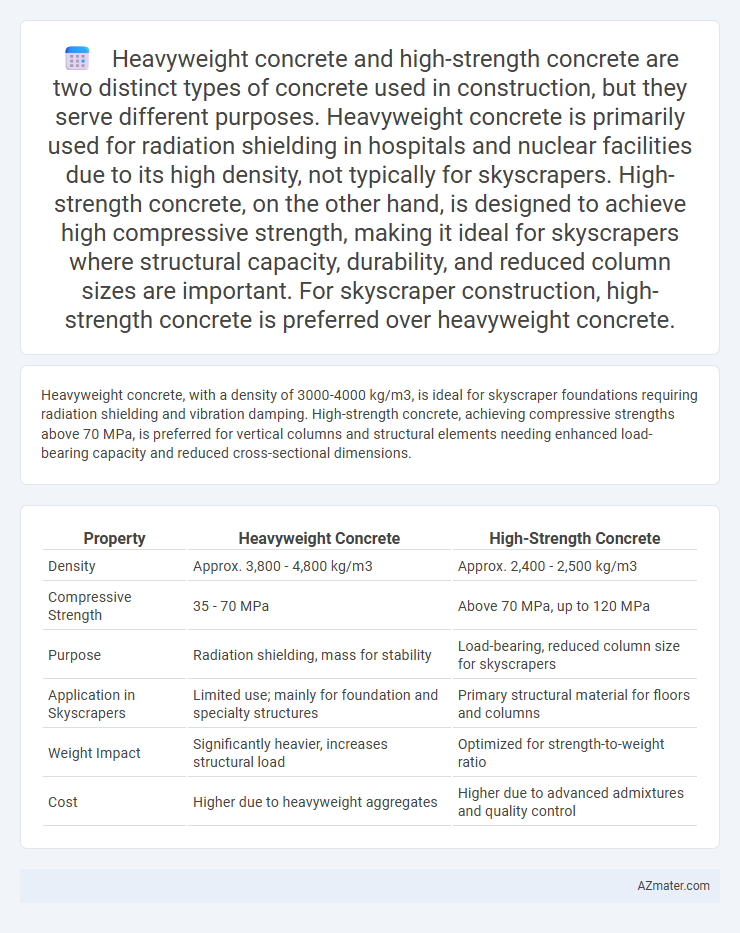 Heavyweight concrete and high-strength concrete are two distinct types of concrete used in construction, but they serve different purposes. Heavyweigh
