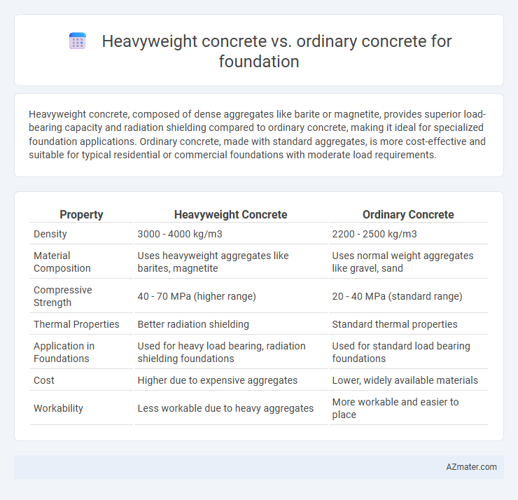 Heavyweight concrete vs. ordinary concrete for foundation - What is The Difference?
