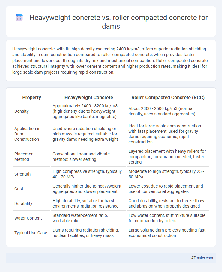 Heavyweight concrete vs. roller-compacted concrete for dams - What is The Difference?