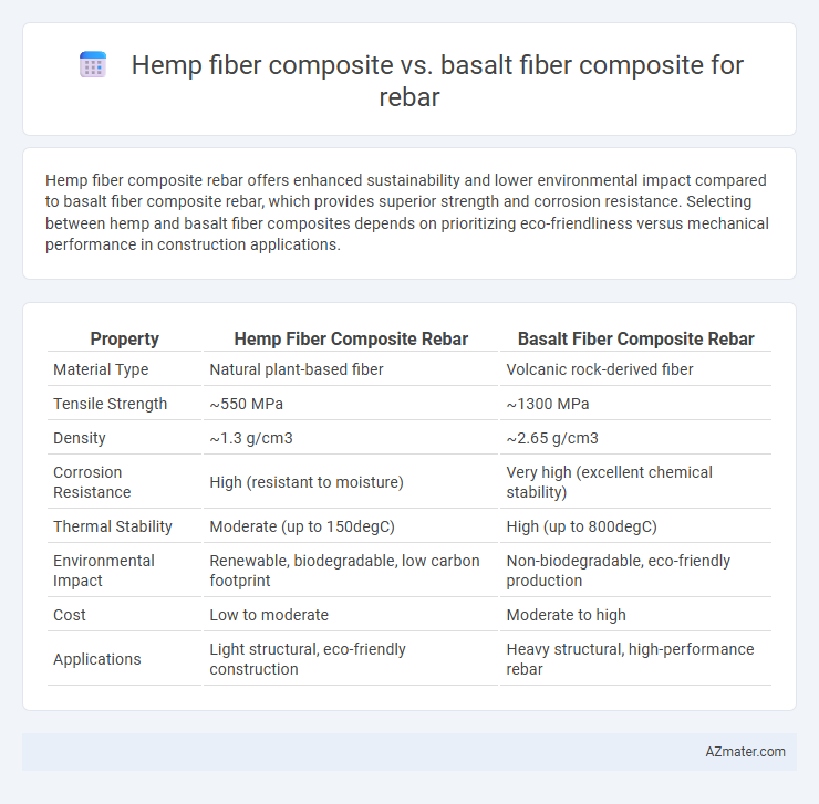 Hemp fiber composite vs. basalt fiber composite for rebar - What is The Difference?