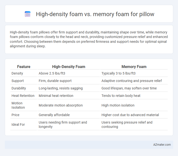 High-density foam vs. memory foam for pillow - What is The Difference?