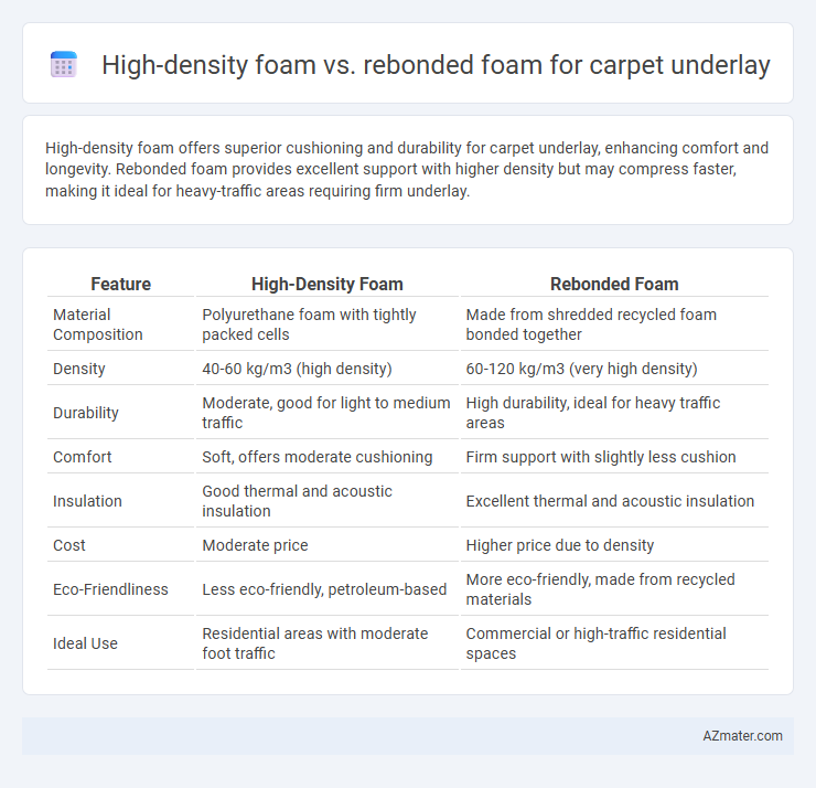 High-density foam vs. rebonded foam for carpet underlay - What is The Difference?