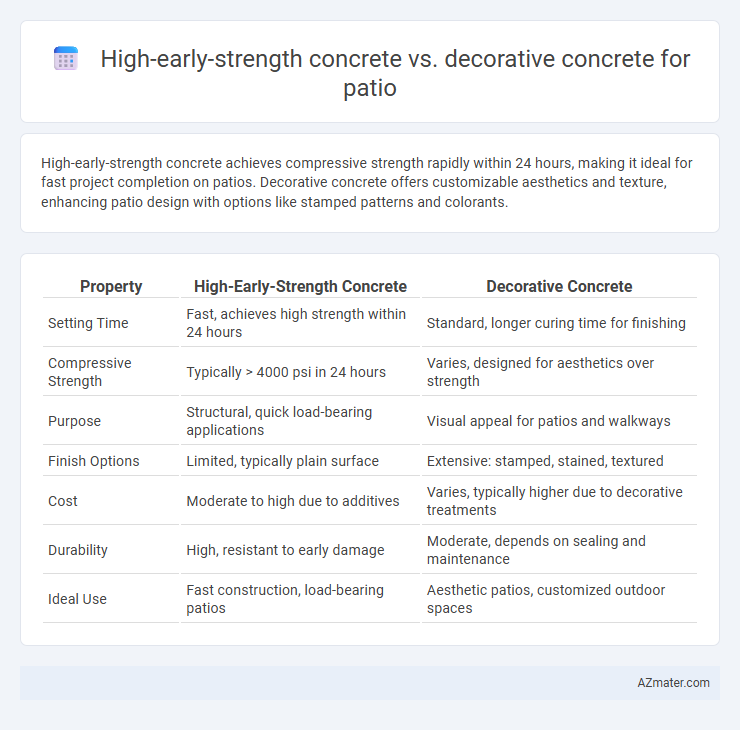 High-early-strength concrete vs. decorative concrete for patio - What is The Difference?