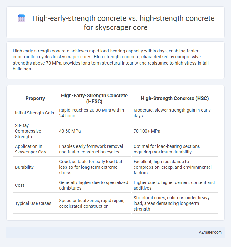 High-early-strength concrete vs. high-strength concrete for skyscraper core - What is The Difference?