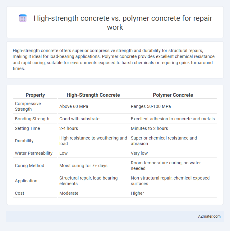 High-strength concrete vs. polymer concrete for repair work - What is The Difference?