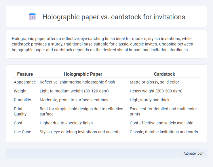 Holographic paper vs. cardstock for invitations - What is The Difference?