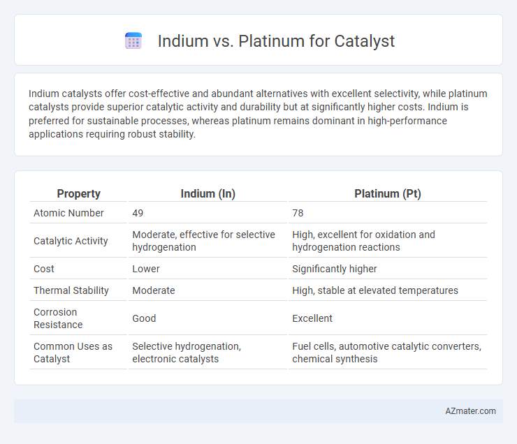 Indium vs. Platinum for Catalyst - What is The Difference?