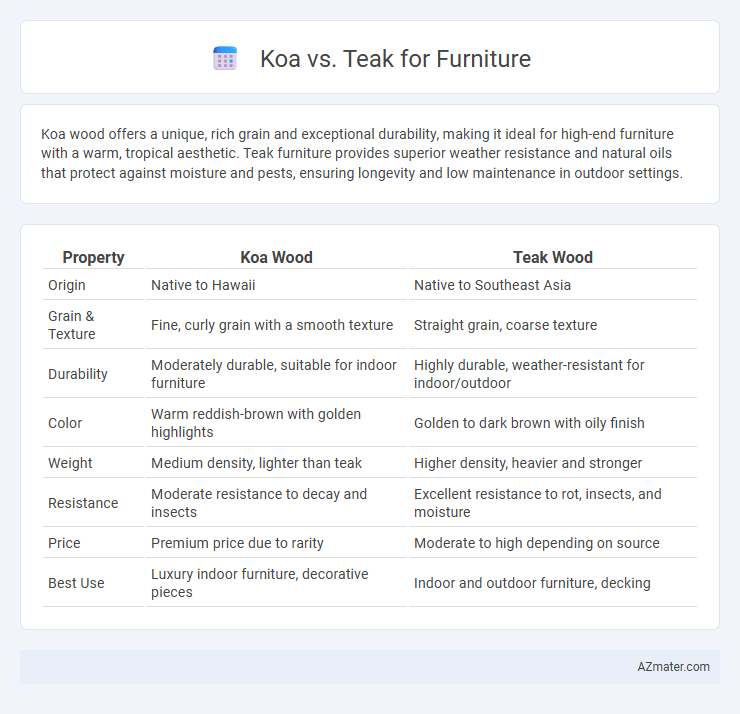Koa vs. Teak for Furniture - What is The Difference?