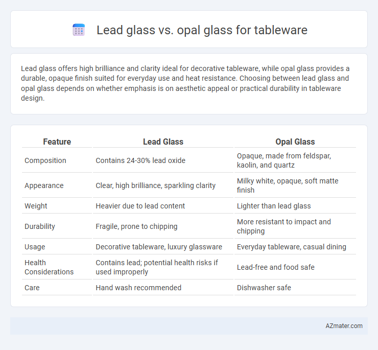 Lead glass vs. opal glass for tableware - What is The Difference?