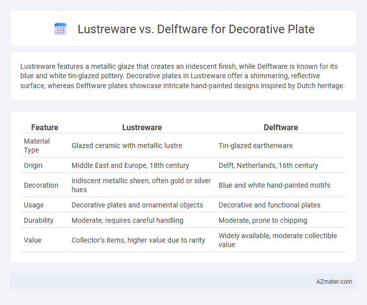 Lustreware vs. Delftware for Decorative Plate - What is The Difference?